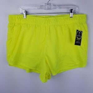 Athletic Works Neon Yellow Running Shorts NWT size XL